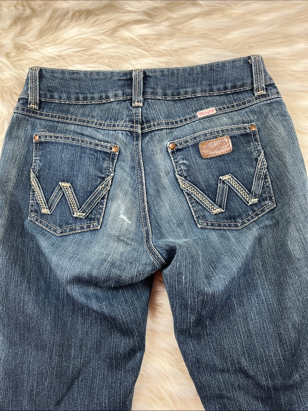 Wrangler 5/8 Western Jeans 30x34 Bootcut Dark Wash - Picture 5 of 6